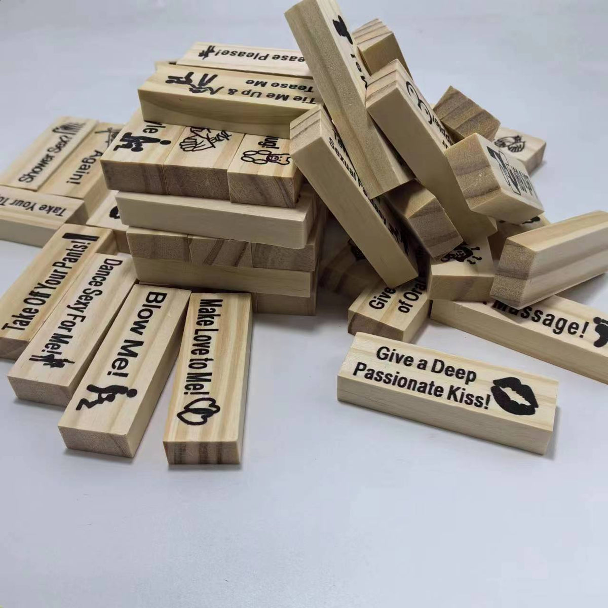 👩‍❤️‍💋‍👨couple date block tower jenga game💕