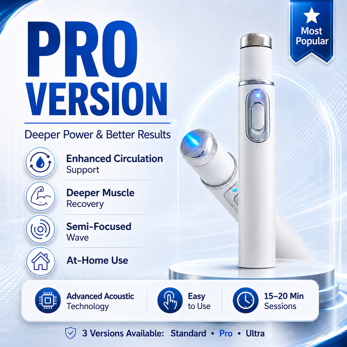 Mresio®  Ultrasonic Shock Wave Therapy Massager——Restore Circulation. Relieve Deep Pain. Rebuild Male Confidence.
