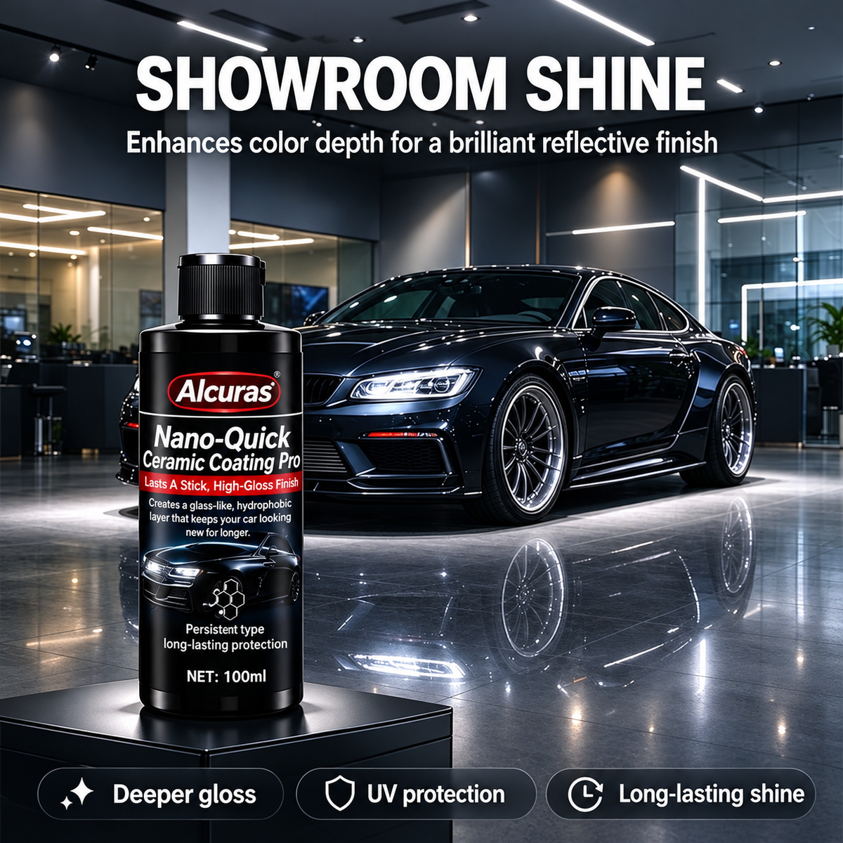 Nano-Quick Ceramic Coating Pro for Automobiles, Featuring Advanced Ceramic Technology ✨