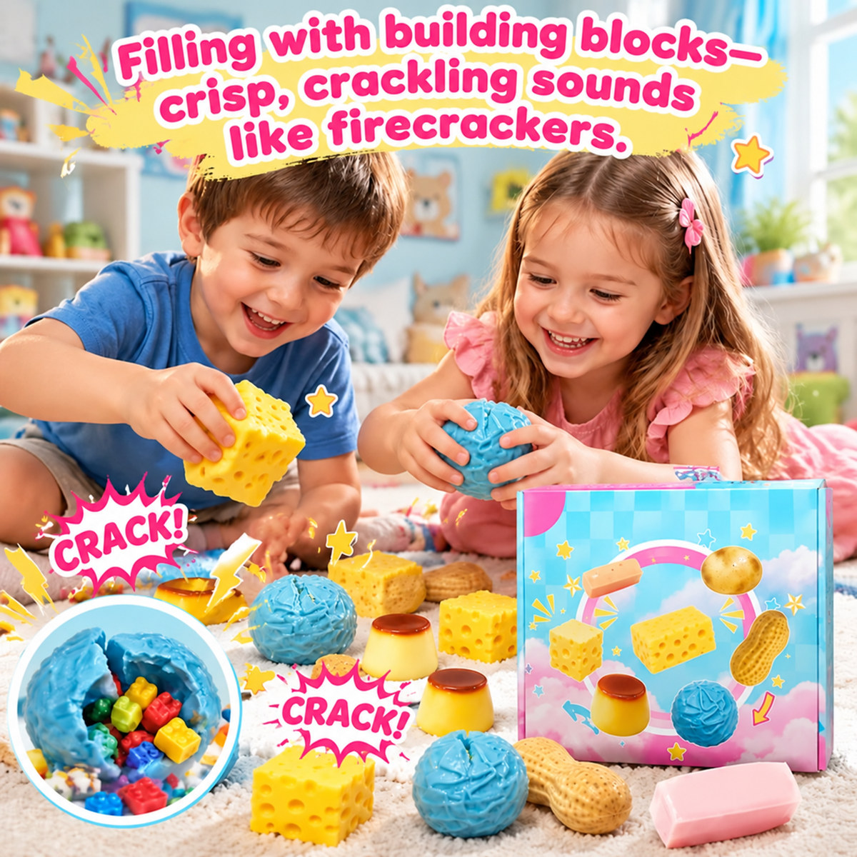 6-Piece Crunchy ASMR Squishies 📦 Free Shipping