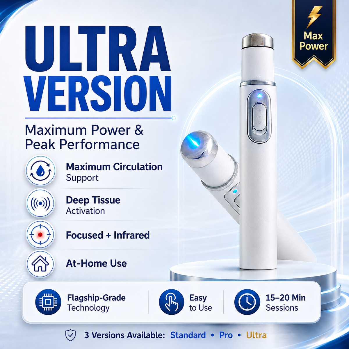 Mresio®  Ultrasonic Shock Wave Therapy Massager——Restore Circulation. Relieve Deep Pain. Rebuild Male Confidence.