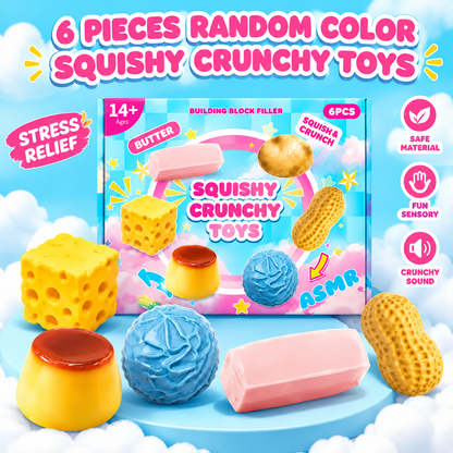 6-Piece Crunchy ASMR Squishies 📦 Free Shipping
