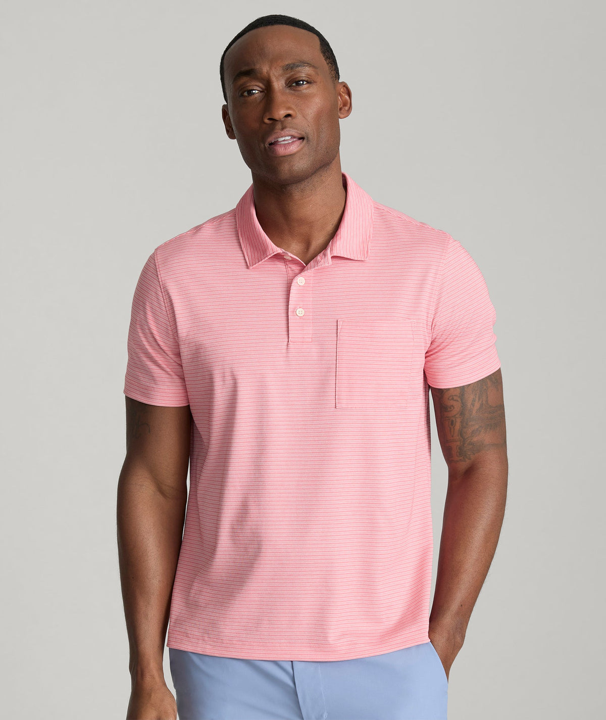 Striped Performance Polo