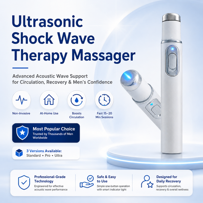 Mresio®  Ultrasonic Shock Wave Therapy Massager——Restore Circulation. Relieve Deep Pain. Rebuild Male Confidence.